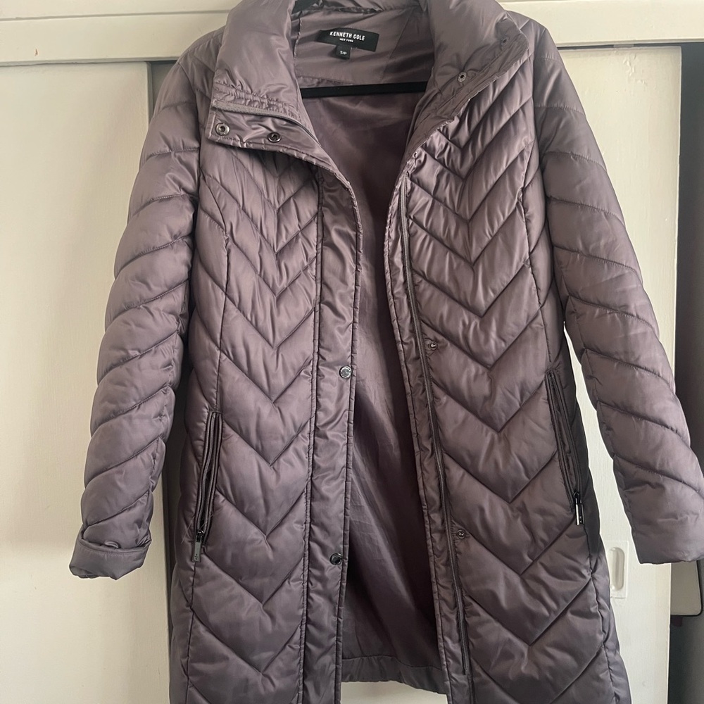 Kenneth Cole Women's Quilted Puffer Jacket - grey size S  45